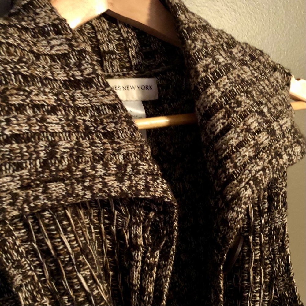 Brown sleeveless cardigan